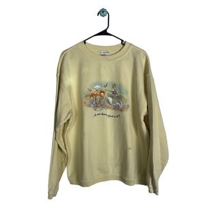 Vintage 90s Disney store Bambi sweatshirt embroidered crew neck casual size M